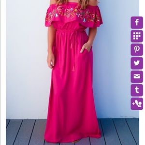 Off the shoulder maxi